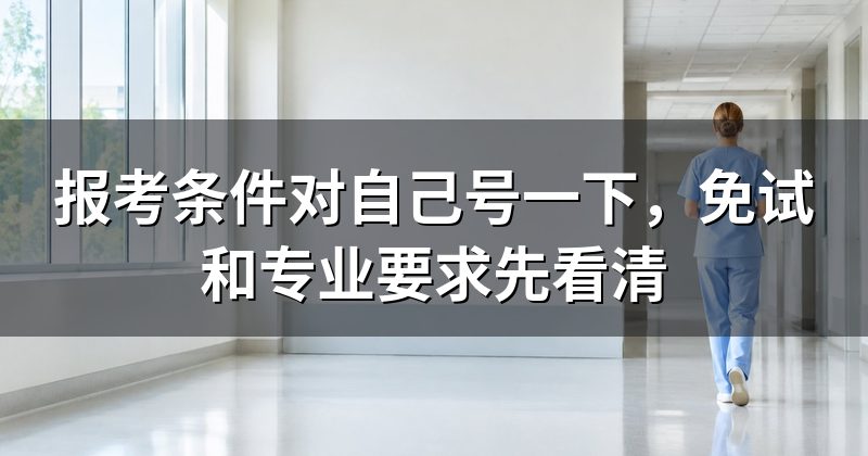 报考条件对自己号一下,免试和专业要求先看清