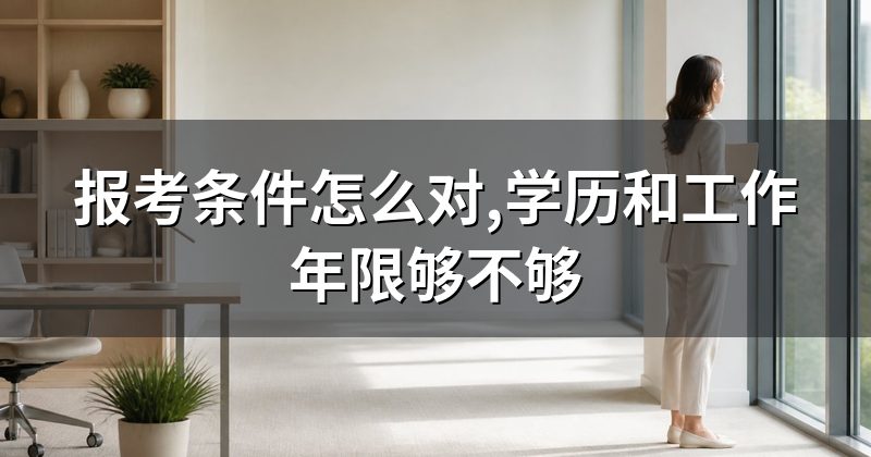 报考条件怎么对,学历和工作年限够不够