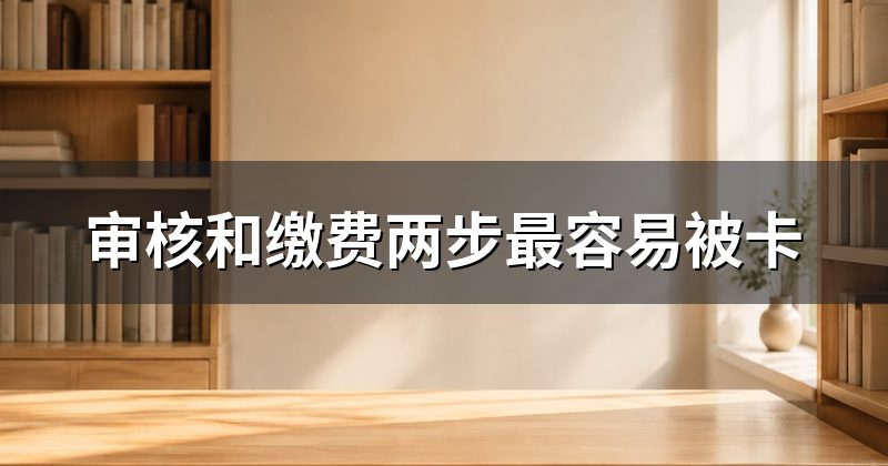 审核和缴费两步最容易被卡