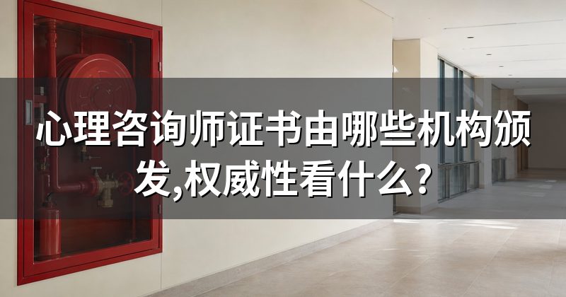 心理咨询师证书由哪些机构颁发,权威性看什么?