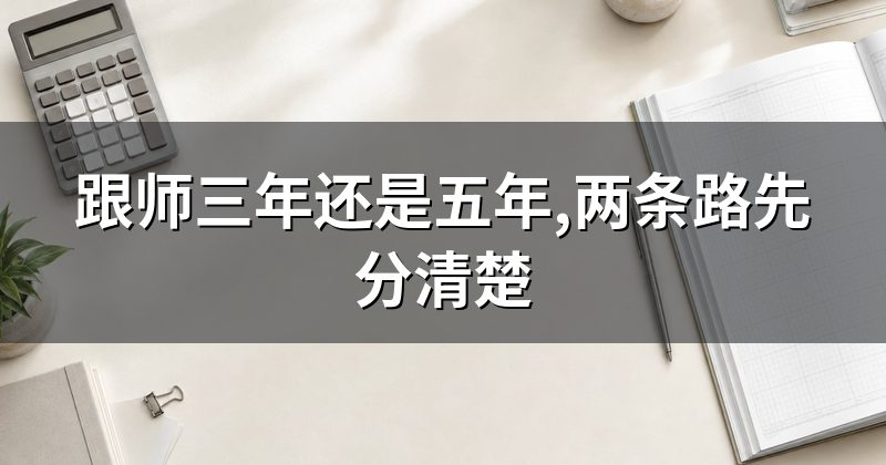 跟师三年还是五年,两条路先分清楚