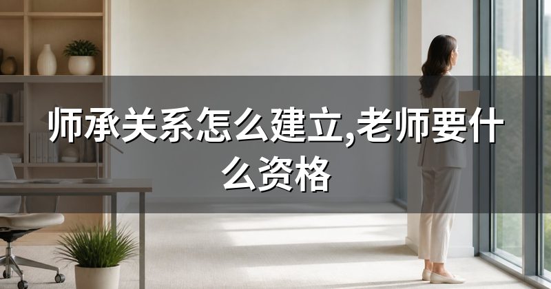师承关系怎么建立,老师要什么资格