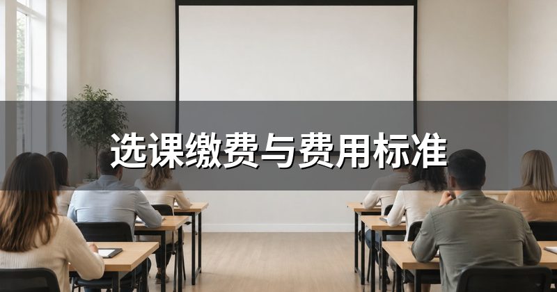 选课缴费与费用标准