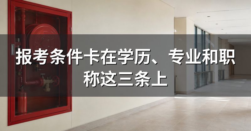 报考条件卡在学历、专业和职称这三条上