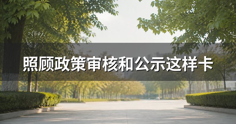 照顾政策审核和公示这样卡