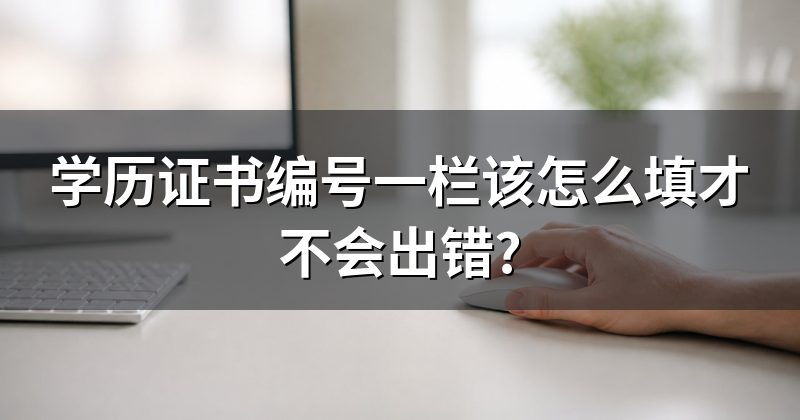 学历证书编号一栏该怎么填才不会出错?