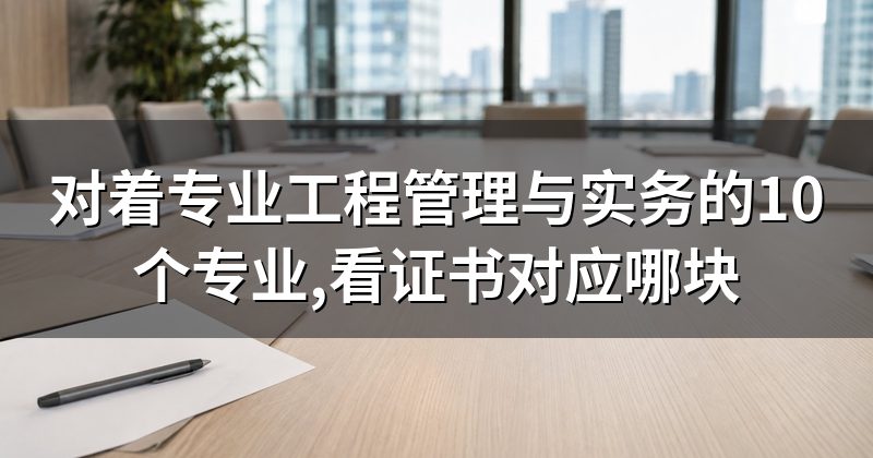 对着专业工程管理与实务的10个专业,看证书对应哪块