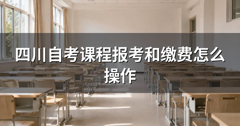 四川自考课程报考和缴费怎么操作