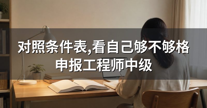 对照条件表,看自己够不够格申报工程师中级