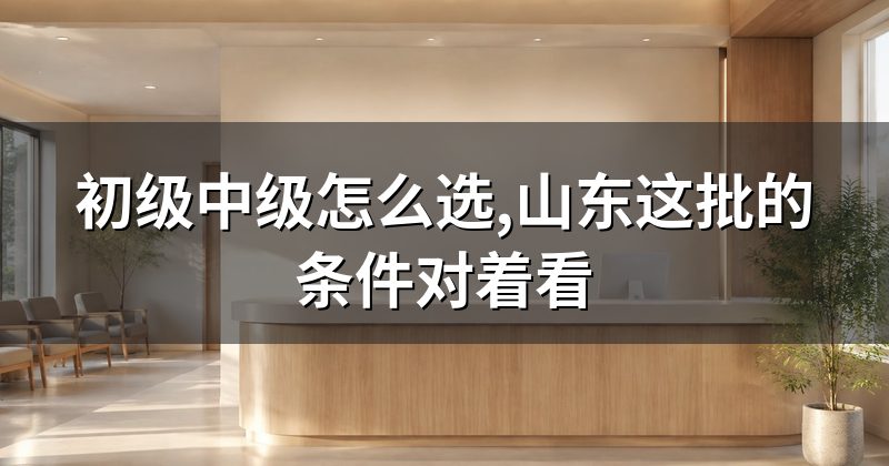 初级中级怎么选,山东这批的条件对着看