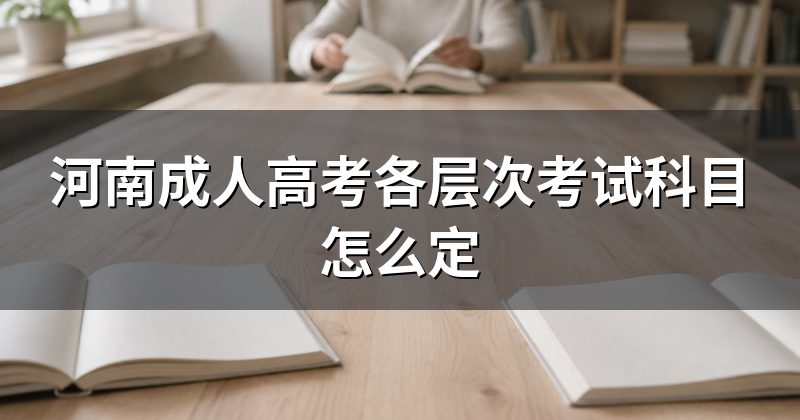 河南成人高考各层次考试科目怎么定