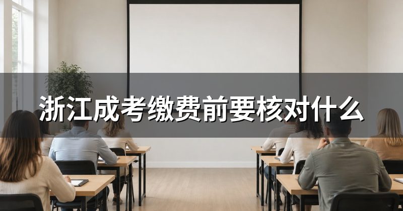 浙江成考缴费前要核对什么