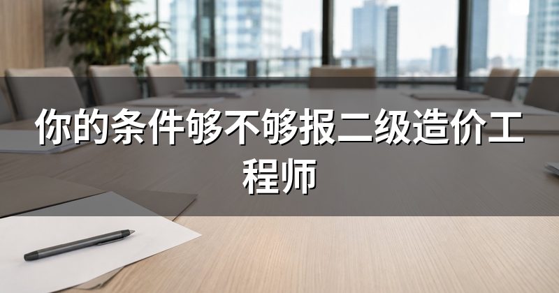 你的条件够不够报二级造价工程师