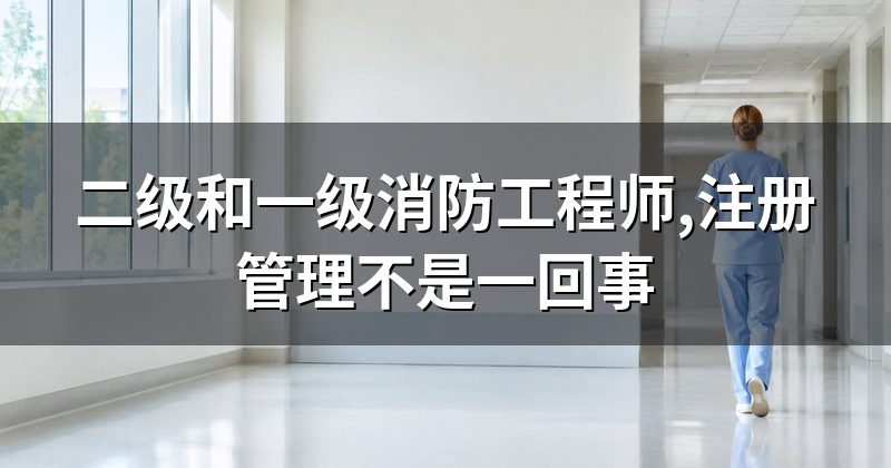 二级和一级消防工程师,注册管理不是一回事