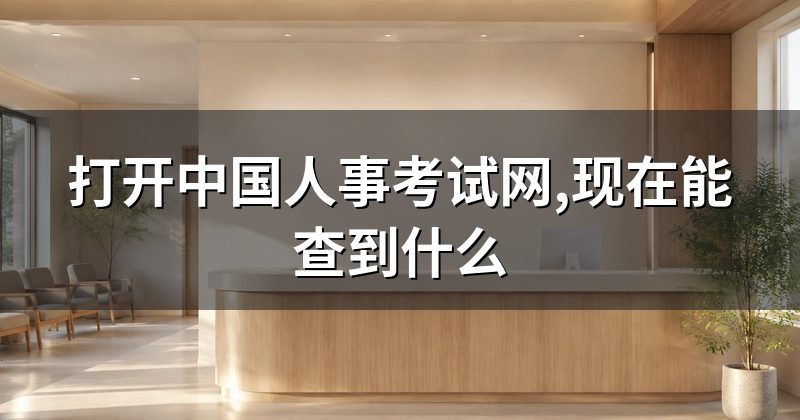 打开中国人事考试网,现在能查到什么