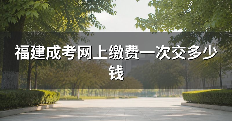福建成考网上缴费一次交多少钱