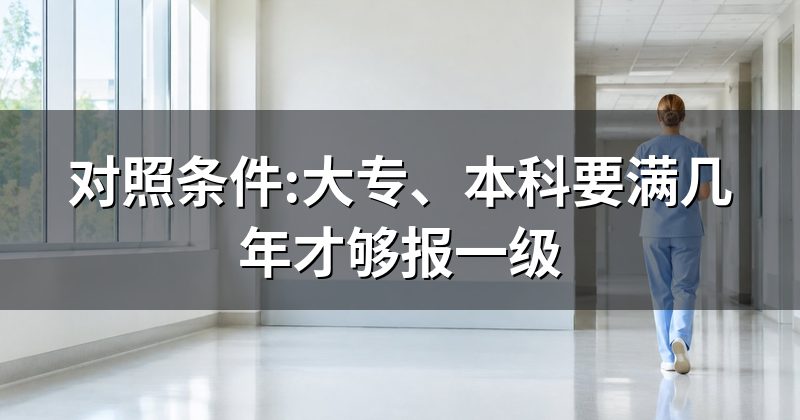 对照条件:大专、本科要满几年才够报一级