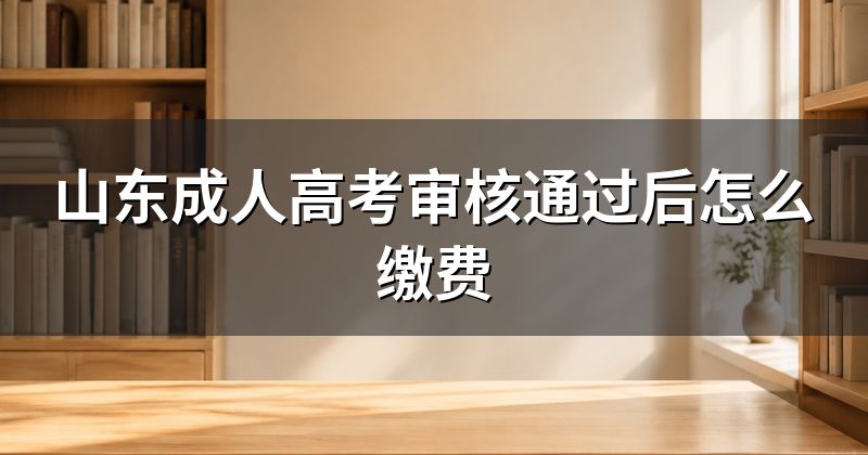 山东成人高考审核通过后怎么缴费