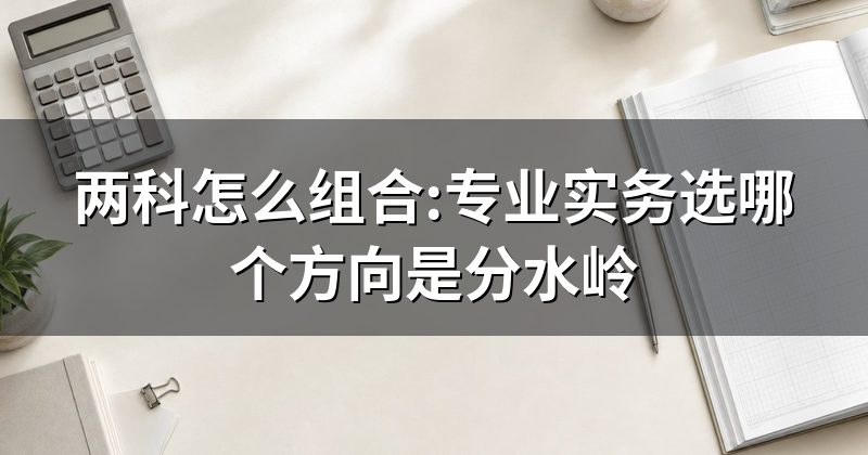 两科怎么组合:专业实务选哪个方向是分水岭