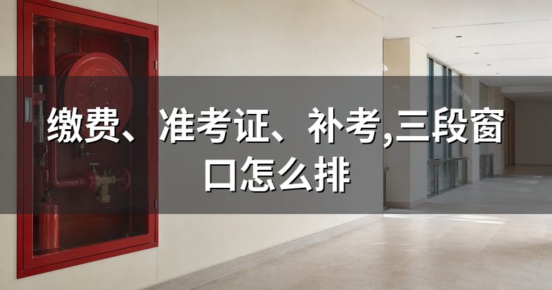 缴费、准考证、补考,三段窗口怎么排
