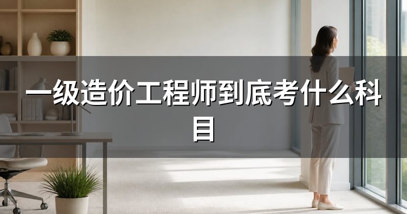 一级造价工程师到底考什么科目