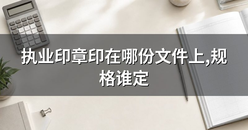 执业印章印在哪份文件上,规格谁定