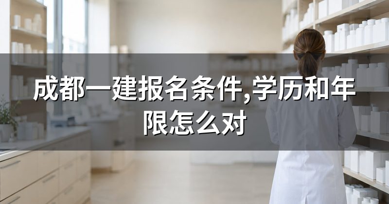 成都一建报名条件,学历和年限怎么对