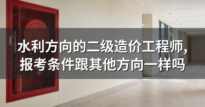 水利方向的二级造价工程师,报考条件跟其他方向一样吗