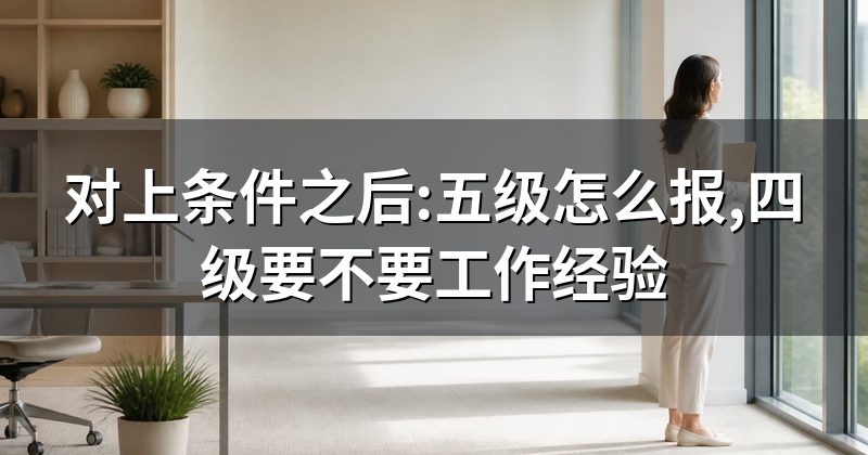 对上条件之后:五级怎么报,四级要不要工作经验