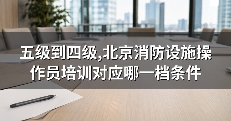 五级到四级,北京消防设施操作员培训对应哪一档条件