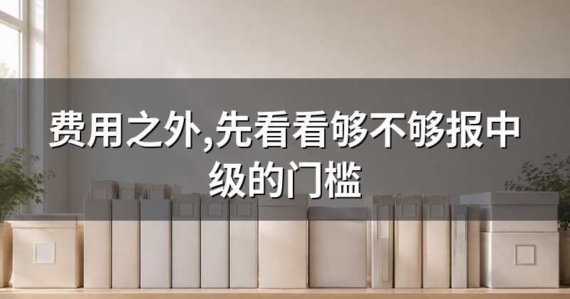 费用之外,先看看够不够报中级的门槛