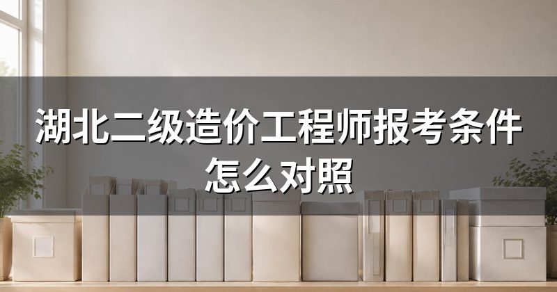 湖北二级造价工程师报考条件怎么对照