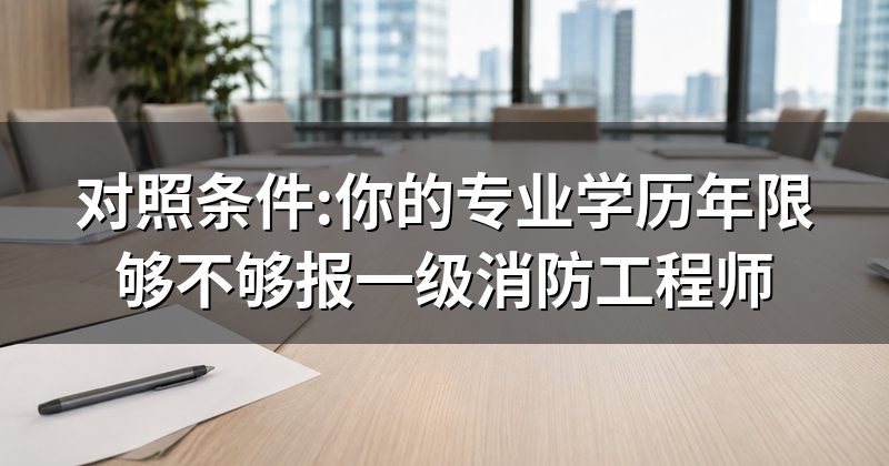 对照条件:你的专业学历年限够不够报一级消防工程师