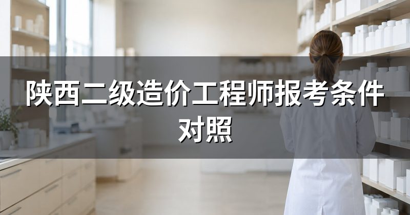 陕西二级造价工程师报考条件对照