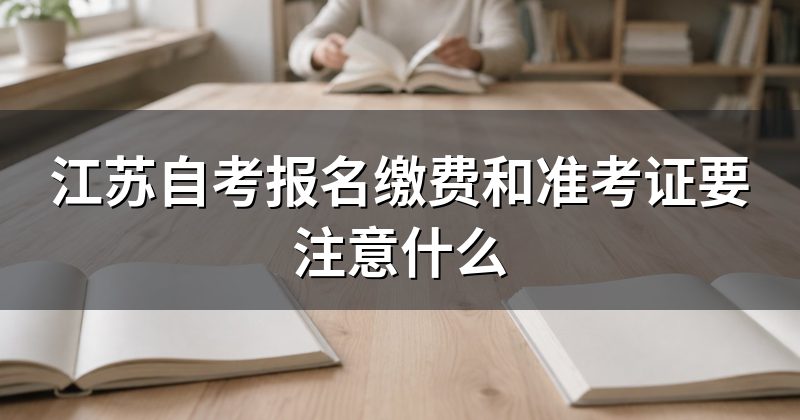 江苏自考报名缴费和准考证要注意什么