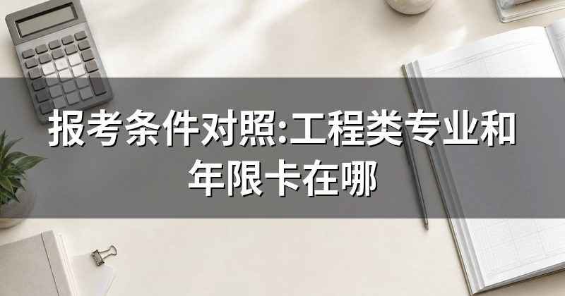 报考条件对照:工程类专业和年限卡在哪
