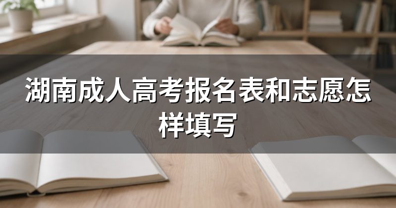 湖南成人高考报名表和志愿怎样填写