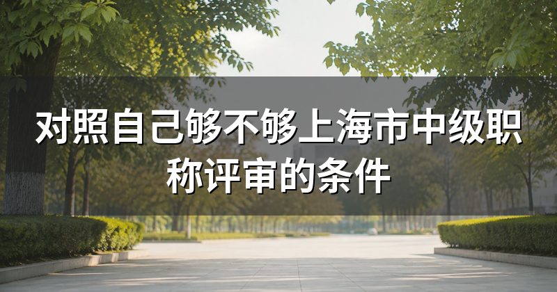 对照自己够不够上海市中级职称评审的条件