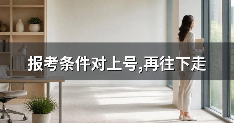 报考条件对上号,再往下走