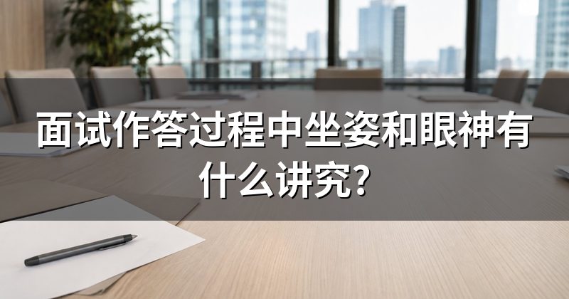 面试作答过程中坐姿和眼神有什么讲究?