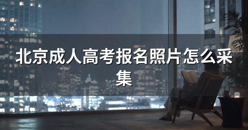 北京成人高考报名照片怎么采集