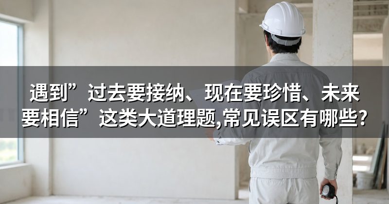 遇到”过去要接纳、现在要珍惜、未来要相信”这类大道理题,常见误区有哪些?