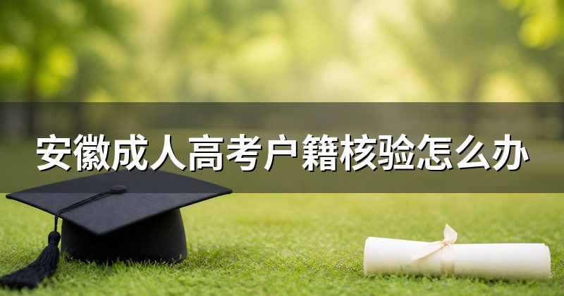 安徽成人高考户籍核验怎么办