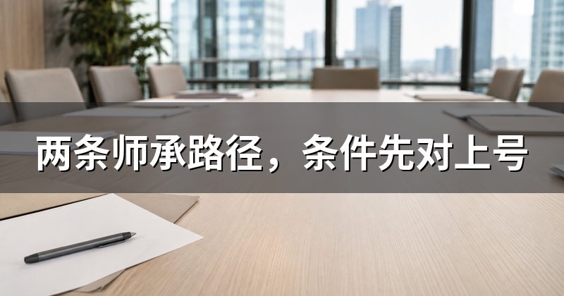 两条师承路径,条件先对上号