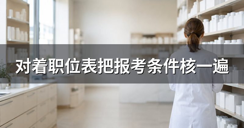 对着职位表把报考条件核一遍
