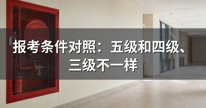 报考条件对照:五级和四级、三级不一样