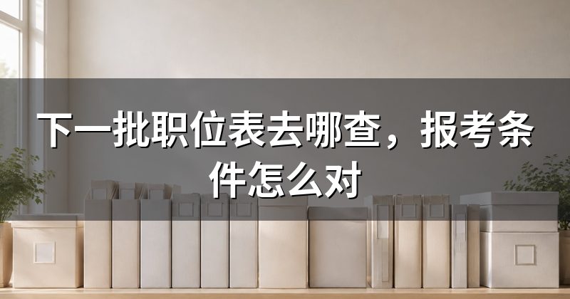 下一批职位表去哪查，报考条件怎么对