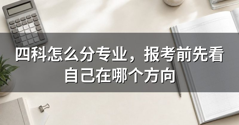 四科怎么分专业,报考前先看自己在哪个方向