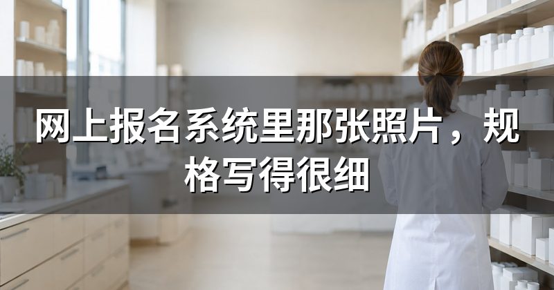 网上报名系统里那张照片,规格写得很细