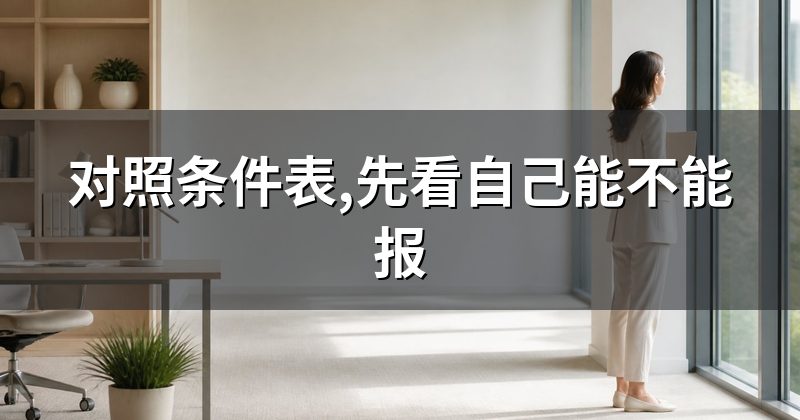 对照条件表,先看自己能不能报